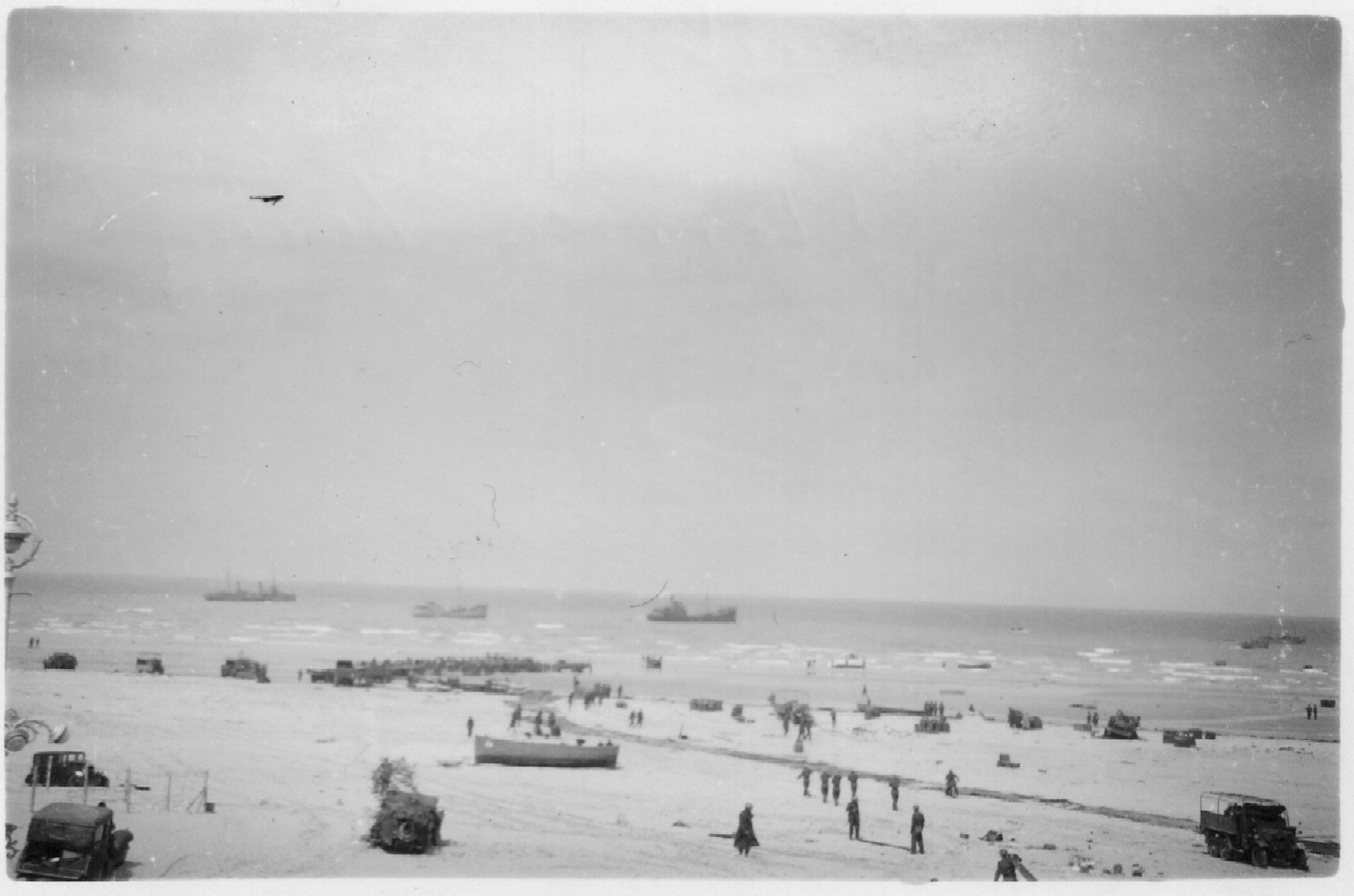 Lorry mole at Dunkirk beach